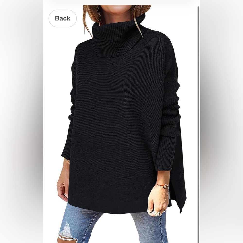 ANRABESS Womens Turtleneck Oversized Sweater